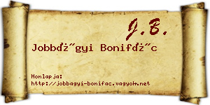 Jobbágyi Bonifác névjegykártya
